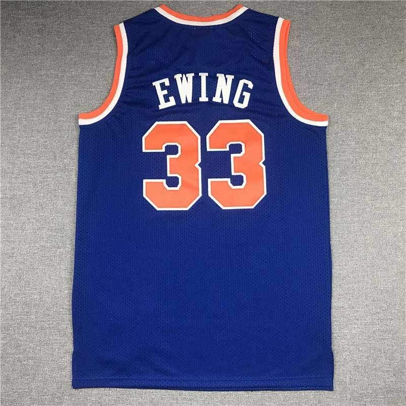 1991/92 New York Knicks EWING #33 Blue Classics Basketball Jersey (Stitched)