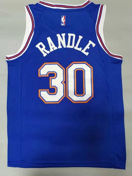 New York Knicks RANDLE #30 Blue AJ Basketball Jersey (Stitched)