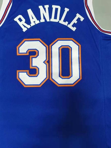 New York Knicks RANDLE #30 Blue AJ Basketball Jersey (Stitched)