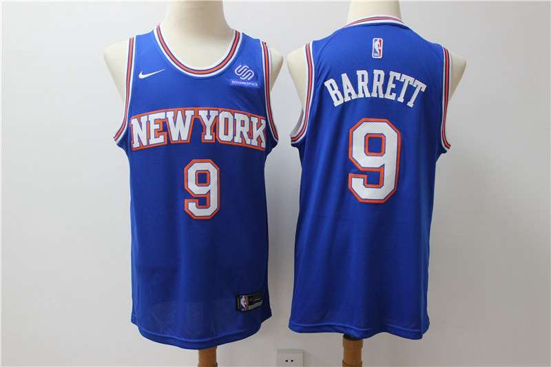 New York Knicks BARRETT #9 Blue Classics Basketball Jersey (Stitched)