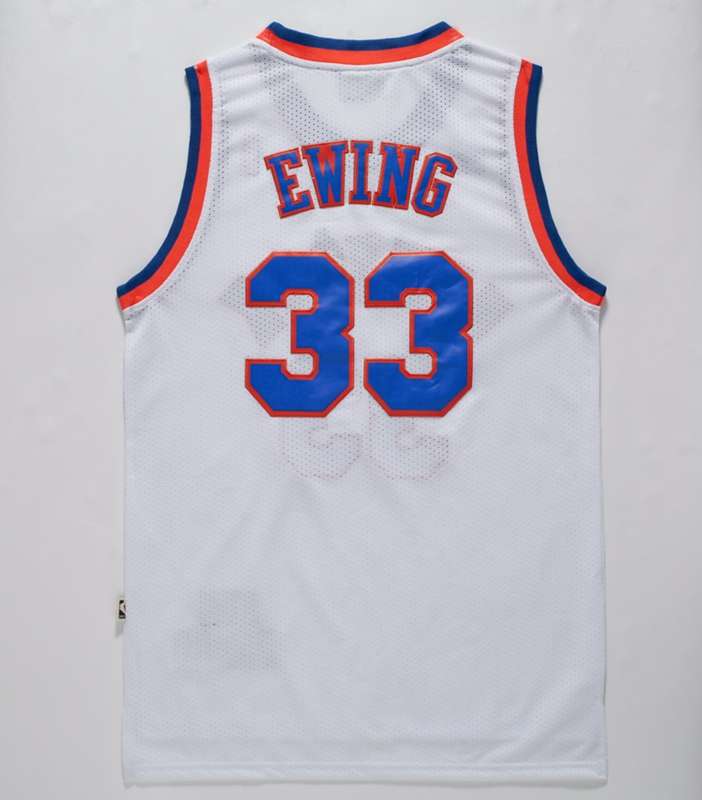 New York Knicks EWING #33 White Classics Basketball Jersey (Stitched)