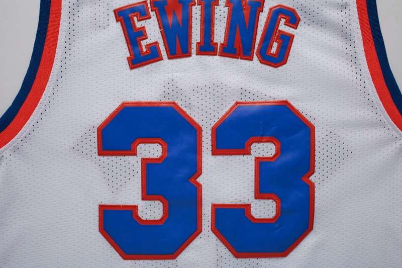 New York Knicks EWING #33 White Classics Basketball Jersey (Stitched)