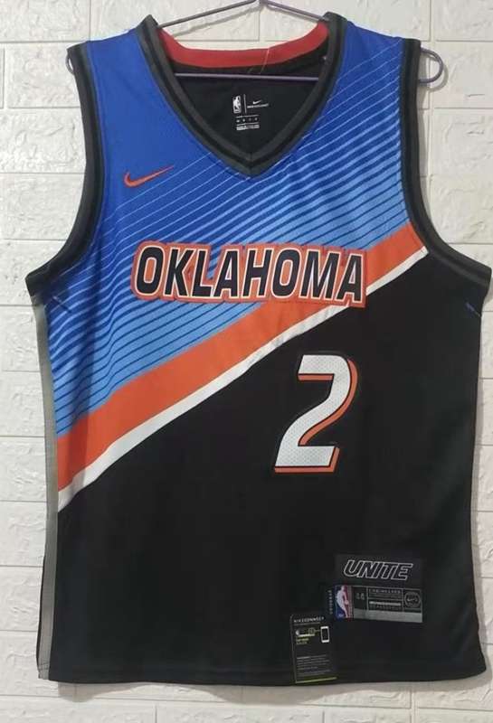 20/21 Oklahoma City Thunder GILGEOUS-ALEXANDER #2 Black City Basketball Jersey (Stitched)