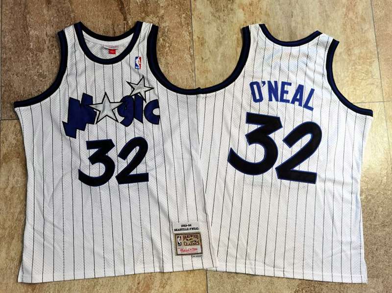 1993/94 Orlando Magic ONEAL #32 White Classics Basketball Jersey (Closely Stitched)