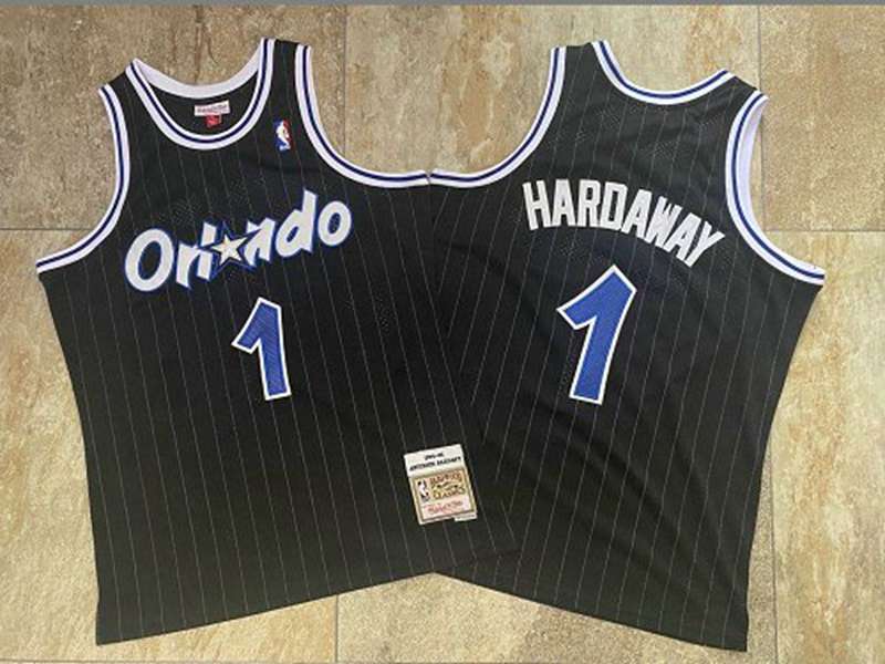 1994/95 Orlando Magic HARDAWAY #1 Black Classics Basketball Jersey (Closely Stitched)