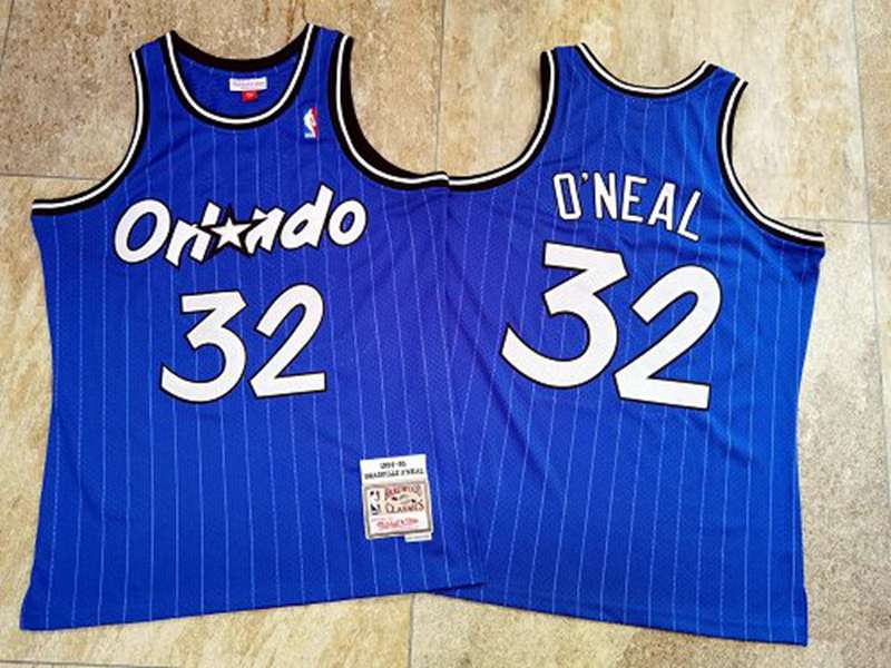1994/95 Orlando Magic ONEAL #32 Blue Classics Basketball Jersey (Closely Stitched)