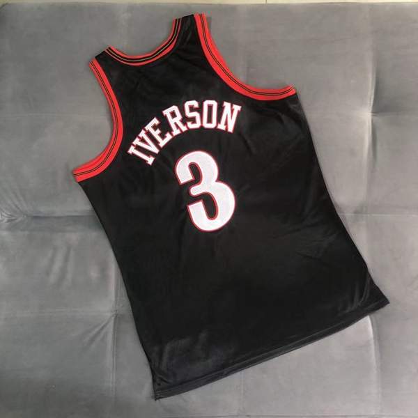 2000/01 Philadelphia 76ers IVERSON #3 Black Final Classics Basketball Jersey (Closely Stitched)