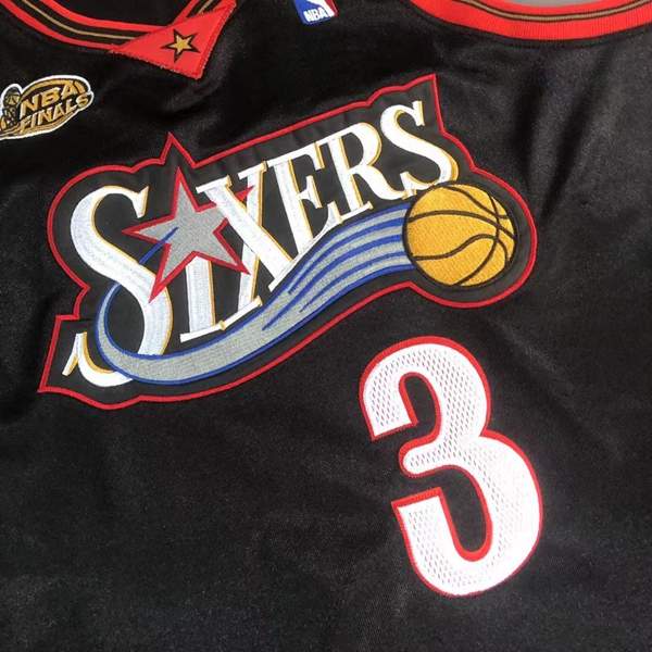 2000/01 Philadelphia 76ers IVERSON #3 Black Final Classics Basketball Jersey (Closely Stitched)