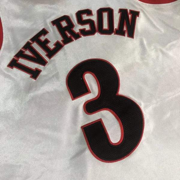 2001 Philadelphia 76ers IVERSON #3 White All Star Classics Basketball Jersey (Closely Stitched)