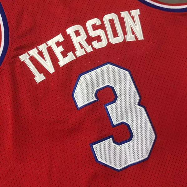 2002/03 Philadelphia 76ers IVERSON #3 Red Classics Basketball Jersey (Closely Stitched)