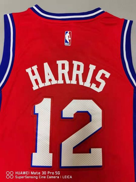 20/21 Philadelphia 76ers HARRLS #12 Red AJ Basketball Jersey (Stitched)