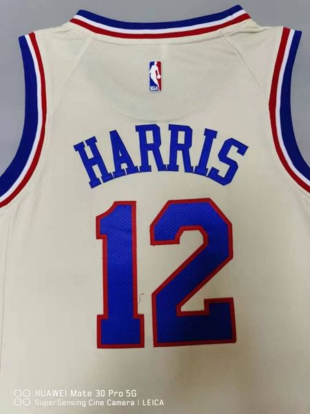 20/21 Philadelphia 76ers HARRLS #12 Cream Basketball Jersey (Stitched)