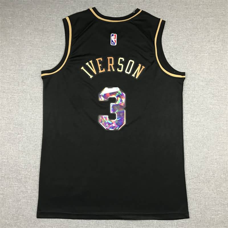 21/22 Philadelphia 76ers IVERSON #3 Black Basketball Jersey (Stitched)