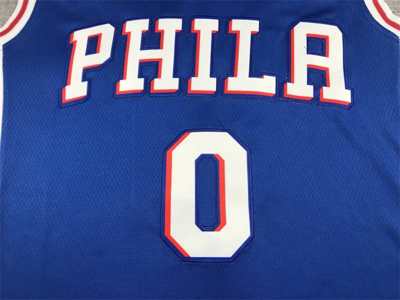 21/22 Philadelphia 76ers MAXEY #0 Blue Basketball Jersey (Stitched)