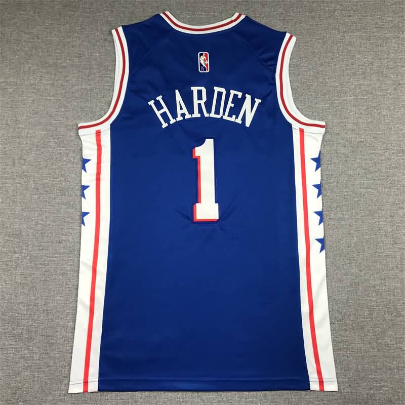 21/22 Philadelphia 76ers HARDEN #1 Blue Basketball Jersey (Stitched)