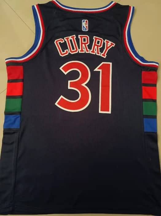 21/22 Philadelphia 76ers CURRY #31 Dark Blue City Basketball Jersey (Stitched)