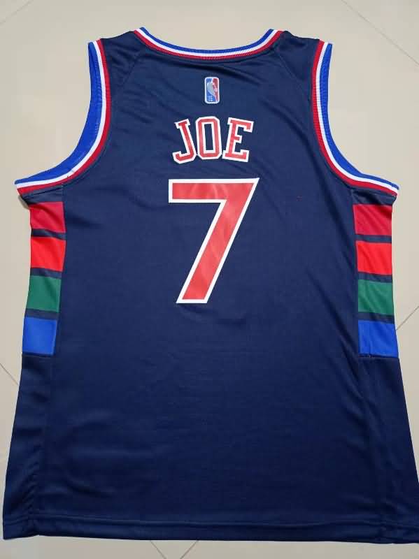 21/22 Philadelphia 76ers JOE #7 Dark Blue City Basketball Jersey (Stitched)