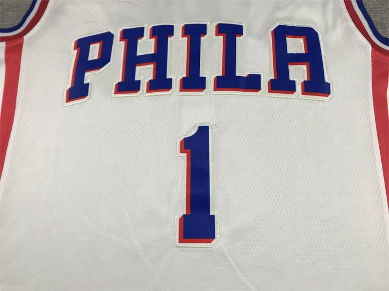 21/22 Philadelphia 76ers HARDEN #1 White Basketball Jersey (Stitched)