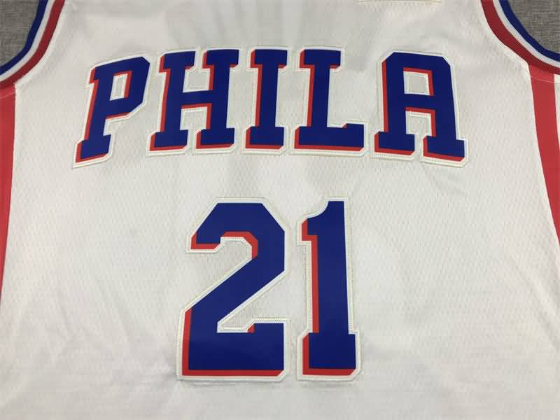 21/22 Philadelphia 76ers EMBIID #21 White Basketball Jersey (Stitched)