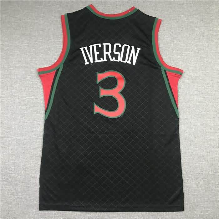 1996/97 Philadelphia 76ers IVERSON #3 Black Classics Basketball Jersey (Stitched)