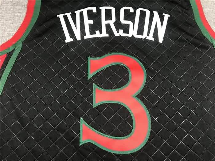 1996/97 Philadelphia 76ers IVERSON #3 Black Classics Basketball Jersey (Stitched)