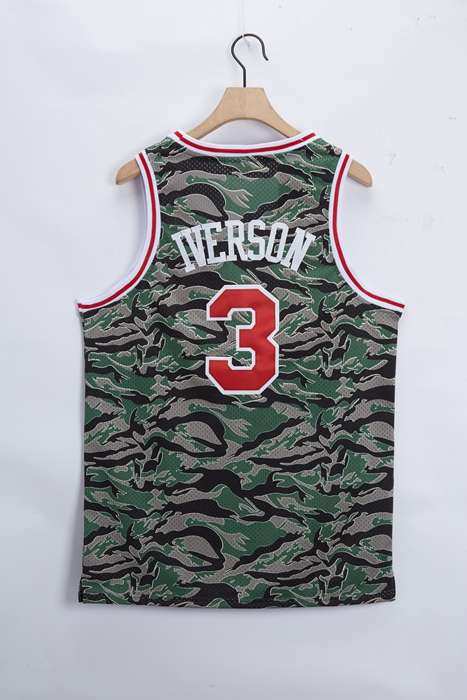 1996/97 Philadelphia 76ers IVERSON #3 Camouflage Classics Basketball Jersey (Stitched)