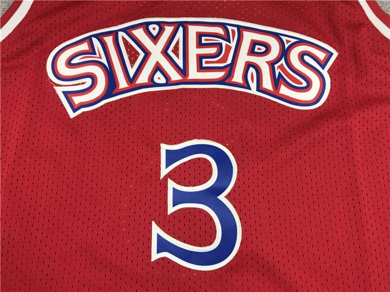 1996/97 Philadelphia 76ers IVERSON #3 Red Classics Basketball Jersey (Stitched)