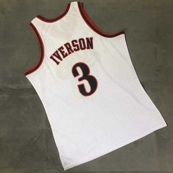 1997/98 Philadelphia 76ers IVERSON #3 White Classics Basketball Jersey (Closely Stitched)