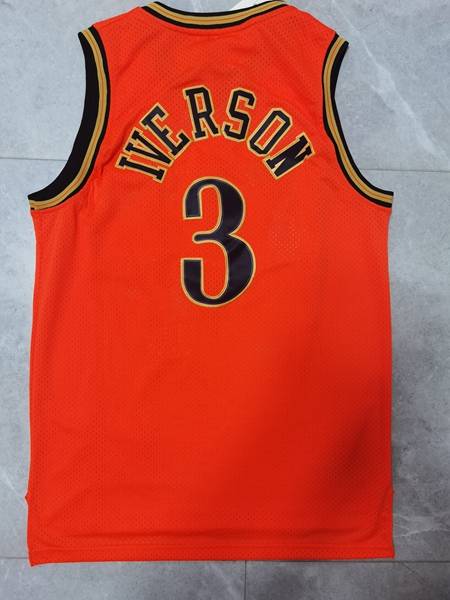 1999/00 Philadelphia 76ers IVERSON #3 Orange Classics Basketball Jersey (Stitched)