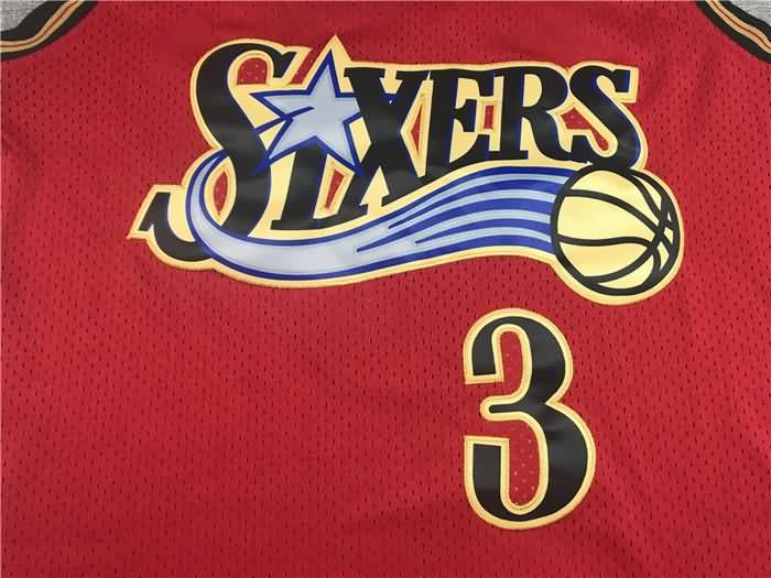 1999/00 Philadelphia 76ers IVERSON #3 Red Classics Basketball Jersey (Stitched)