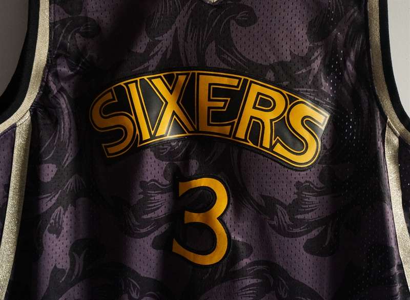 Philadelphia 76ers IVERSON #3 Black Classics Basketball Jersey 02 (Stitched)