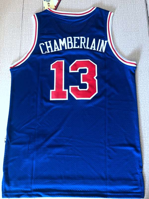 Philadelphia 76ers CHAMBERLAIN #13 Blue Classics Basketball Jersey (Stitched)