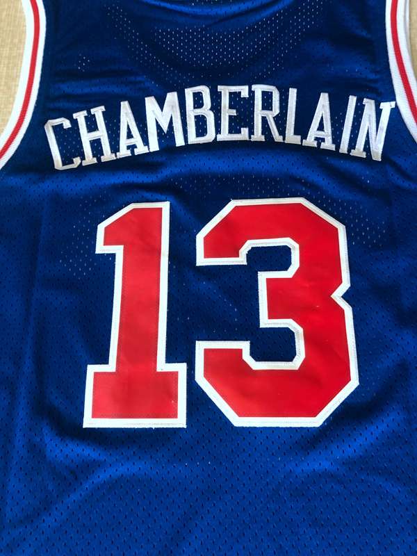 Philadelphia 76ers CHAMBERLAIN #13 Blue Classics Basketball Jersey (Stitched)