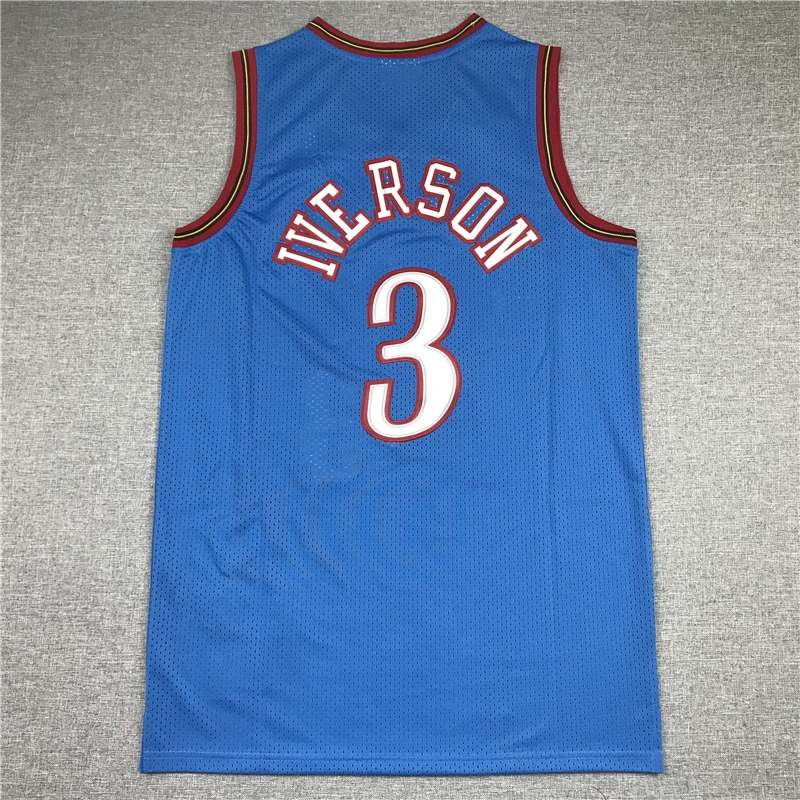 Philadelphia 76ers IVERSON #3 Blue Classics Basketball Jersey 02 (Stitched)