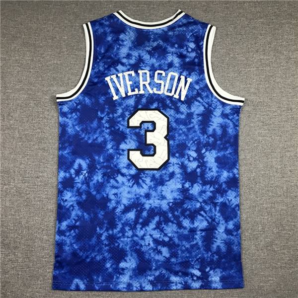 Philadelphia 76ers IVERSON #3 Blue Classics Basketball Jersey 03 (Stitched)