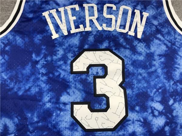 Philadelphia 76ers IVERSON #3 Blue Classics Basketball Jersey 03 (Stitched)