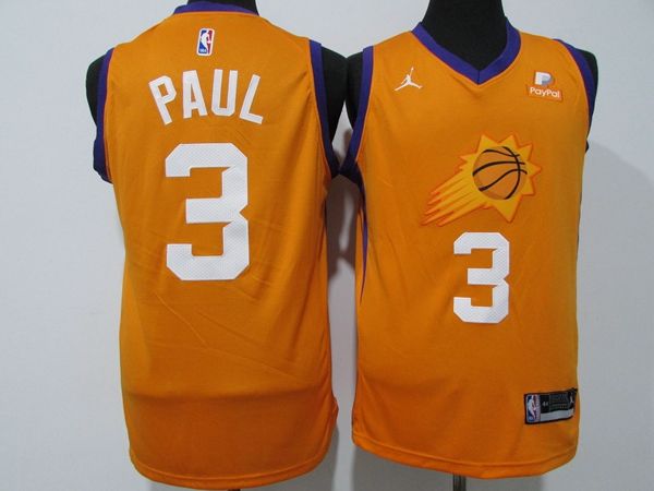 20/21 Phoenix Suns PAUL #3 Orange AJ Basketball Jersey (Stitched) 02