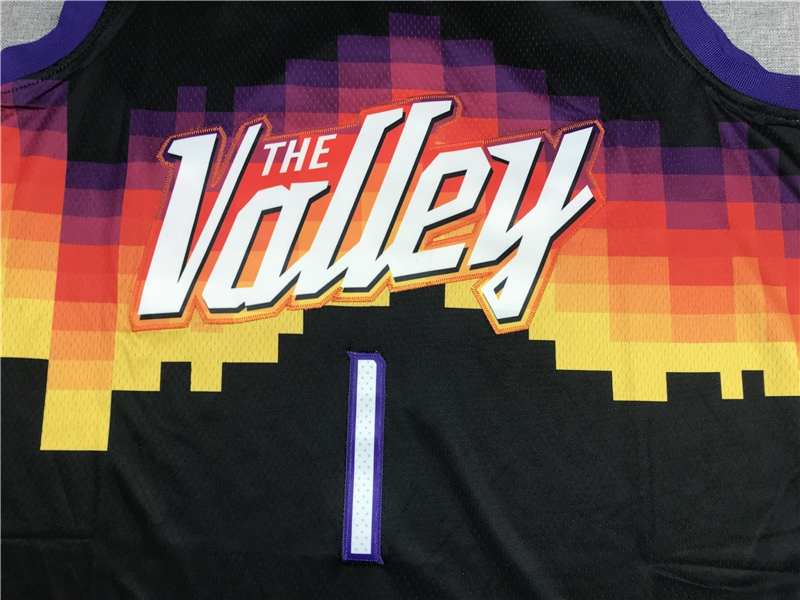 20/21 Phoenix Suns BOOKER #1 Black City Basketball Jersey (Stitched)