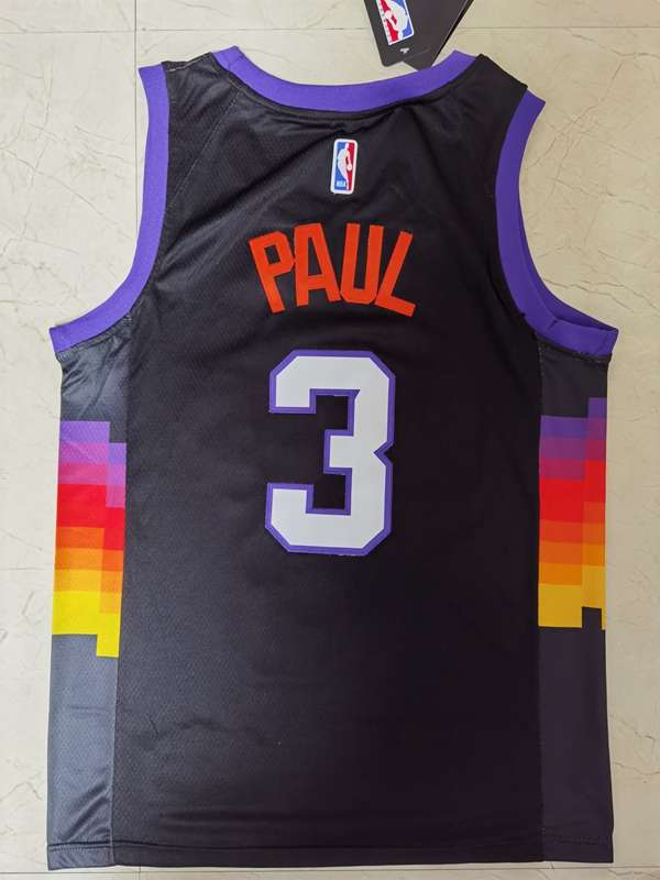 20/21 Phoenix Suns PAUL #3 Black City Basketball Jersey (Stitched)