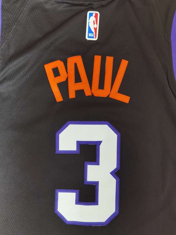 20/21 Phoenix Suns PAUL #3 Black City Basketball Jersey (Stitched)