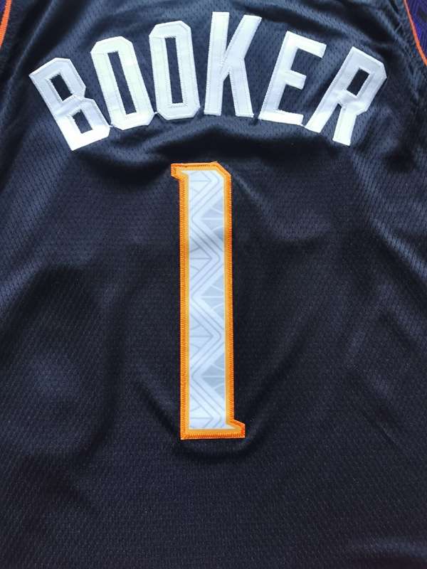 2020 Phoenix Suns BOOKER #1 Black City Basketball Jersey (Stitched)