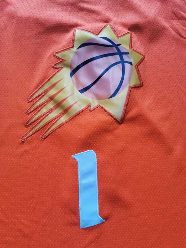 2020 Phoenix Suns BOOKER #1 Orange Basketball Jersey (Stitched)