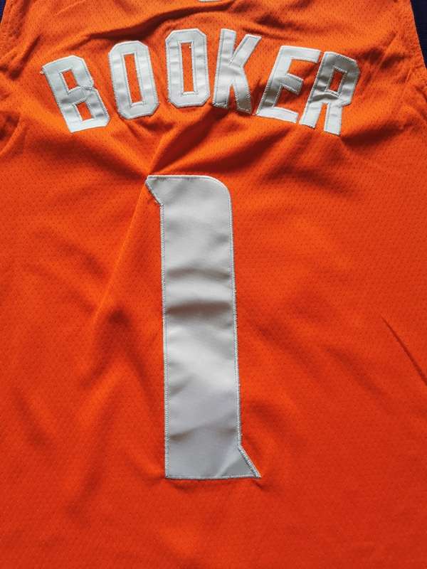 2020 Phoenix Suns BOOKER #1 Orange Basketball Jersey (Stitched)