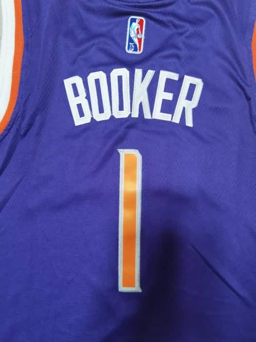 21/22 Phoenix Suns BOOKER #1 Purple Basketball Jersey (Stitched)