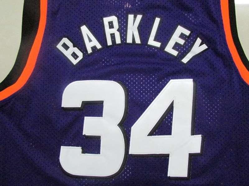 Phoenix Suns BARKLEY #34 Purple Classics Basketball Jersey (Stitched)