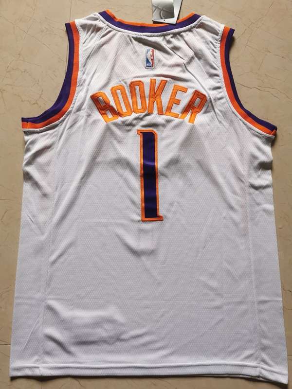 Phoenix Suns BOOKER #1 White Basketball Jersey (Stitched)