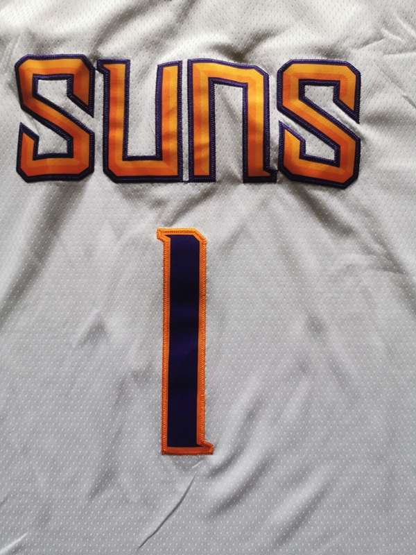 Phoenix Suns BOOKER #1 White Basketball Jersey (Stitched)