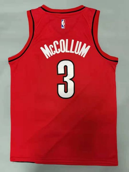 20/21 Portland Trail Blazers MCCOLLUM #3 Red AJ Basketball Jersey (Stitched)