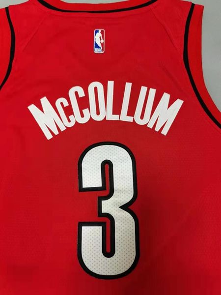 20/21 Portland Trail Blazers MCCOLLUM #3 Red AJ Basketball Jersey (Stitched)