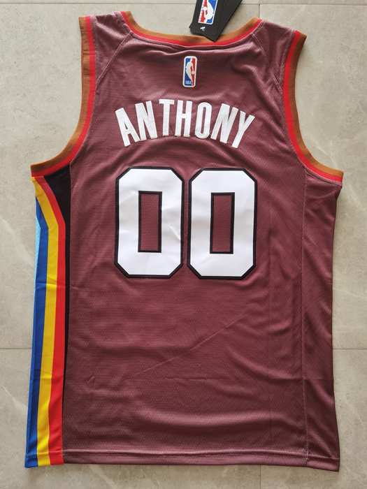 20/21 Portland Trail Blazers ANTHONY #00 Brown City Basketball Jersey (Stitched)